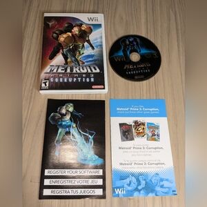 METROID PRIME 3: Corruption Nintendo Wii 2007 Tested Works (No Manual)
